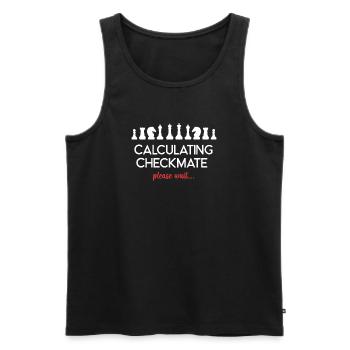 Schach - Schachmatt berechnen, bitte warten... - Männer Premium Bio Tank Top - Schwarz - Vorne - AI Model Male 178 light (178cm)
