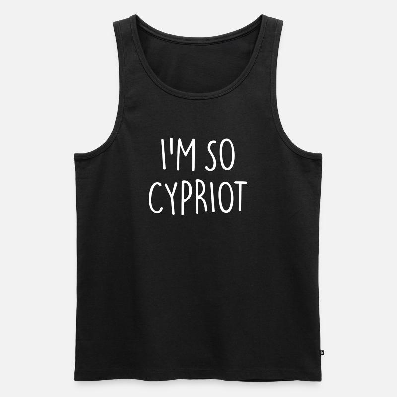 I'M SO CYPRIOT Zypern - Männer Premium Bio Tank Top - Schwarz