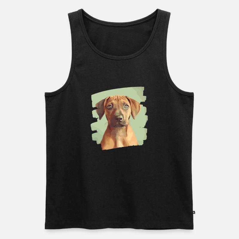 Rhodesian Ridgeback - Männer Premium Bio Tank Top - Schwarz