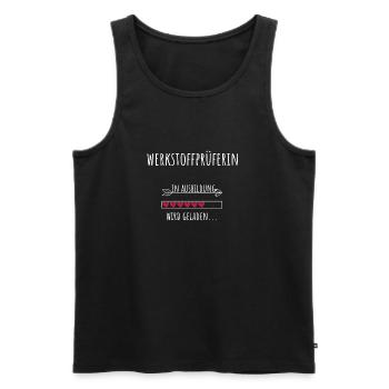 Werkstoffprüferin Ausbildung Beruf Geschenk - Männer Premium Bio Tank Top - Schwarz - Vorne - Michal (187cm)