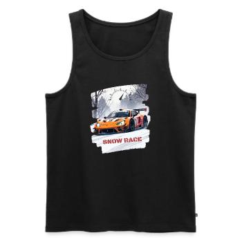 SNOW RACE - Men's Premium Organic Tank Top - black - Front - Michal (187cm)
