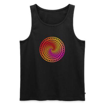 crazy dots - Men's Premium Organic Tank Top - black - Front - AI Model Male 178 light (178cm)