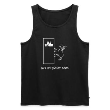 färt das system hoch, Pferd im IT-System, Netzwerk - Männer Premium Bio Tank Top - Schwarz - Vorne - Michal (187cm)