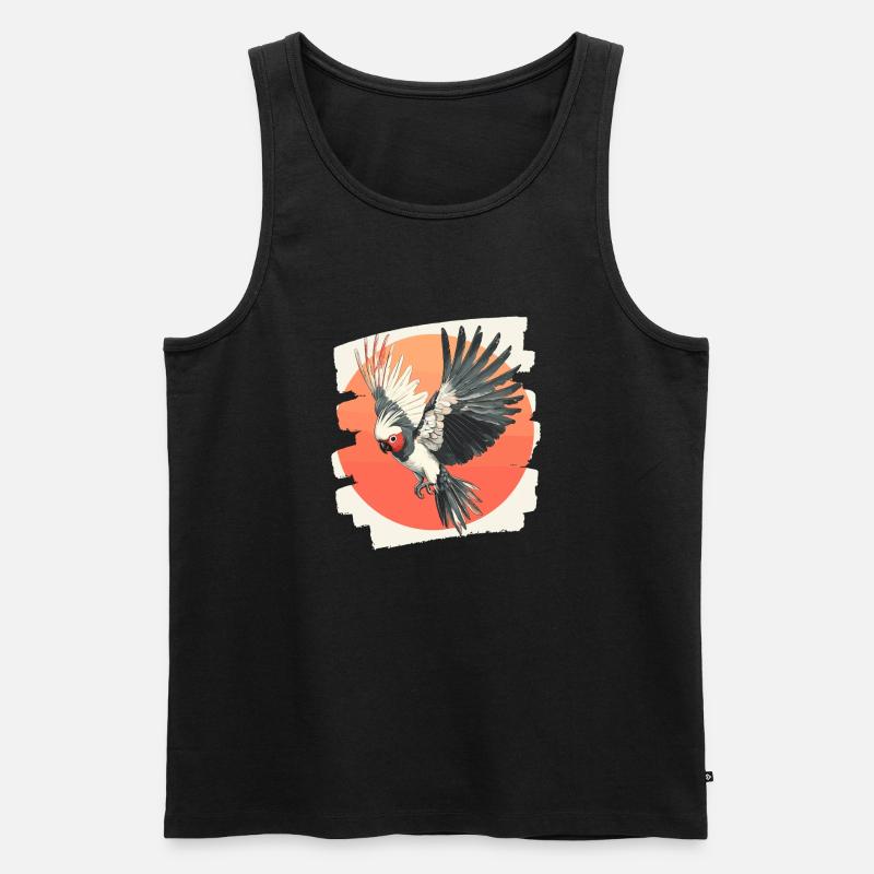 Kakadu - Männer Premium Bio Tank Top - Schwarz