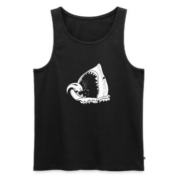 white shark - Männer Premium Bio Tank Top - Schwarz - Vorne - AI Model Male 178 light (178cm)