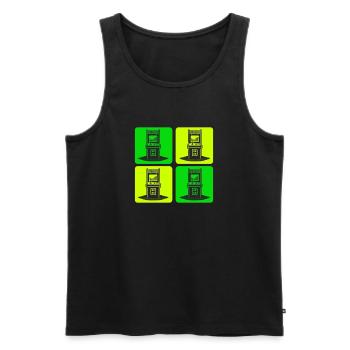 Retro Gaming Machines 80s - Men's Premium Organic Tank Top - black - Front - Michal (187cm)