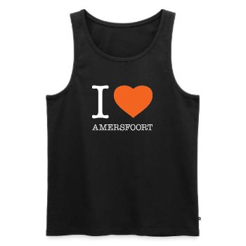 I LOVE AMERSFOORT - Männer Premium Bio Tank Top - Schwarz - Vorne - AI Model Male 178 light (178cm)