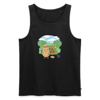 Potato Farmer Vegetable Garden Potatoes Farmer - Men's Premium Organic Tank Top - black - Front - Michal (187cm)