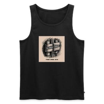 Sleep - Men's Premium Organic Tank Top - black - Front - Michal (187cm)