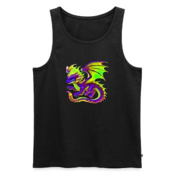Dragon - Men's Premium Organic Tank Top - black - Front - Michal (187cm)