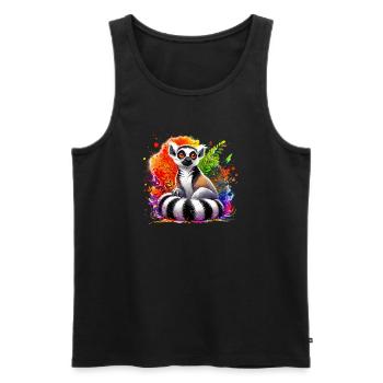 Lemur - Men's Premium Organic Tank Top - black - Front - Michal (187cm)