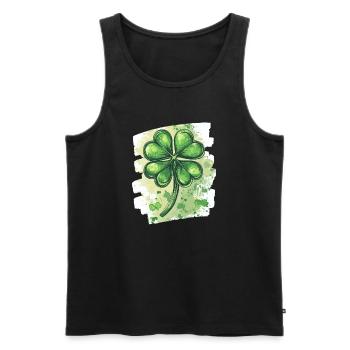 Trèfle de la Saint-Patrick - Débardeur bio Premium Homme - noir - Devant - Michal (187cm)