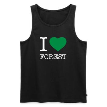 I LOVE FOREST - Men's Premium Organic Tank Top - black - Front - Michal (187cm)