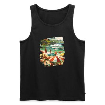 Surfer - Männer Premium Bio Tank Top - Schwarz - Vorne - AI Model Male 178 light (178cm)