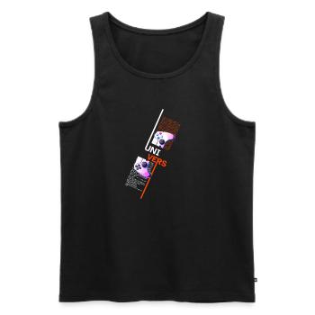 Univers Jeux Fusion Contrôleurs - Débardeur bio Premium Homme - noir - Devant - AI Model Male 178 light (178cm)