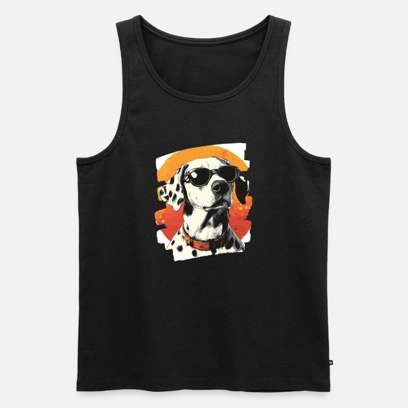 Dalmatiner - Männer Premium Bio Tank Top - Schwarz