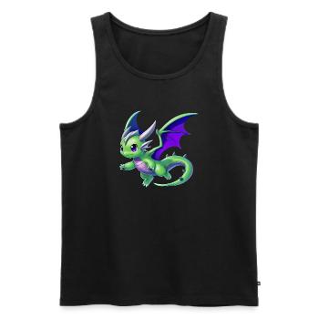 Dragon - Men's Premium Organic Tank Top - black - Front - Michal (187cm)