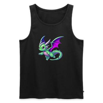 Dragon - Men's Premium Organic Tank Top - black - Front - Michal (187cm)