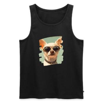 Chihuahua - Débardeur bio Premium Homme - noir - Devant - Michal (187cm)