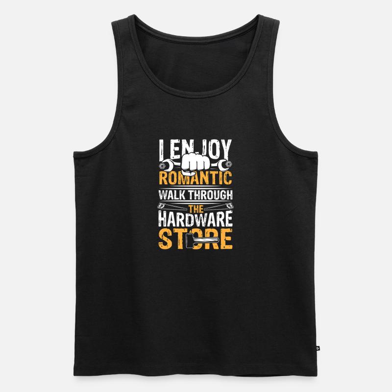 Romantic walk through hardware store - Männer Premium Bio Tank Top - Schwarz