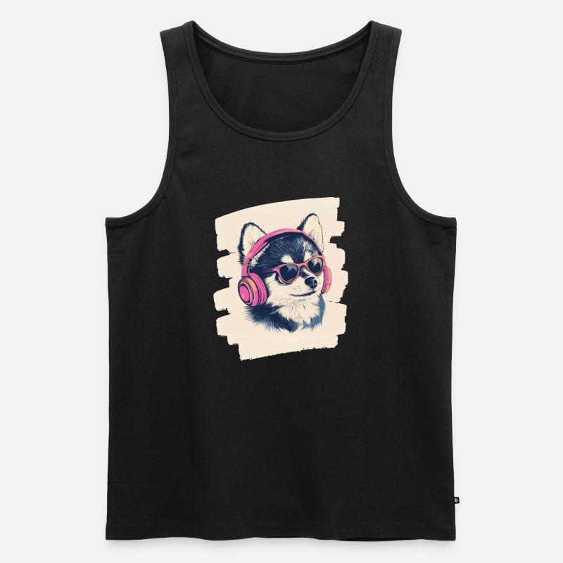 Pomsky - Männer Premium Bio Tank Top - Schwarz