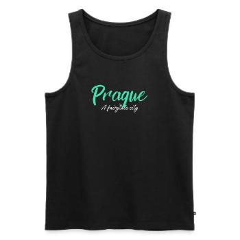 Prager Märchenstadt - Männer Premium Bio Tank Top - Schwarz - Vorne - Michal (187cm)