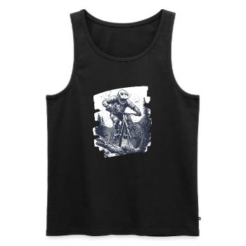 Vététistes Descente Montagne Cyclisme - Débardeur bio Premium Homme - noir - Devant - Michal (187cm)