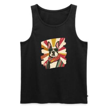 Bullterrier Kampfhund Hunderasse - Männer Premium Bio Tank Top - Schwarz - Vorne - AI Model Male 178 light (178cm)