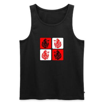 Fire brigade – courage in action - Men's Premium Organic Tank Top - black - Front - Michal (187cm)