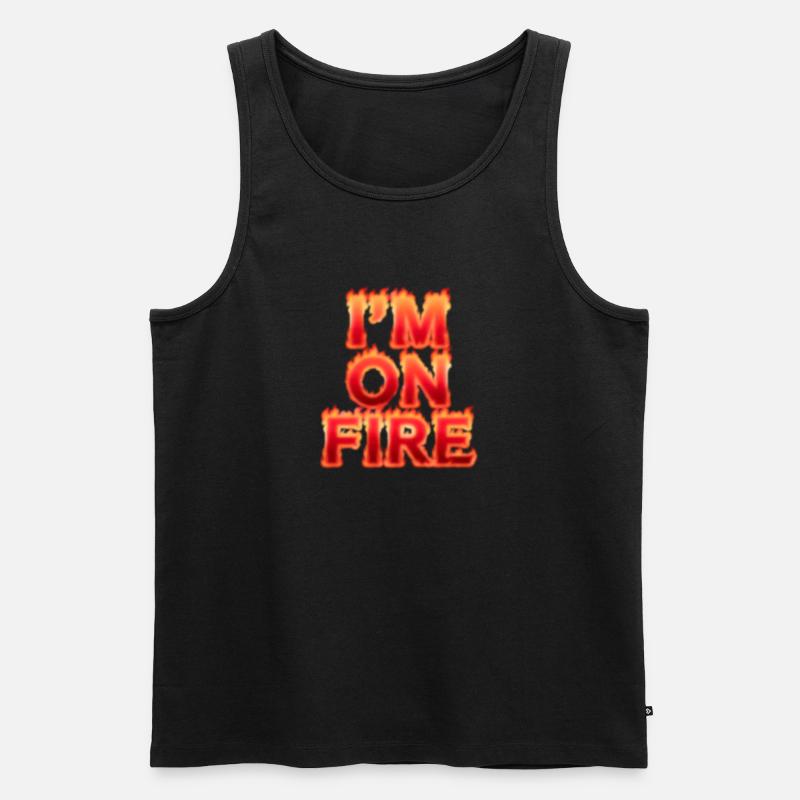Im on fire - Männer Premium Bio Tank Top - Schwarz