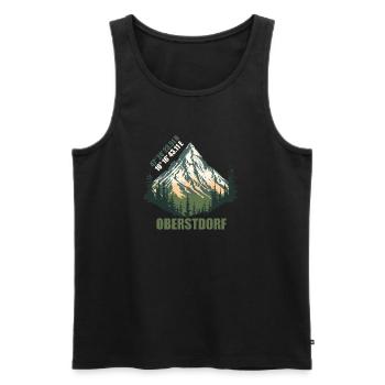Oberstdorf - Männer Premium Bio Tank Top - Schwarz - Vorne - AI Model Male 178 light (178cm)