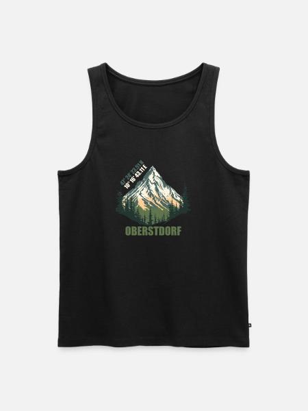 Oberstdorf - Männer Premium Bio Tank Top - Schwarz