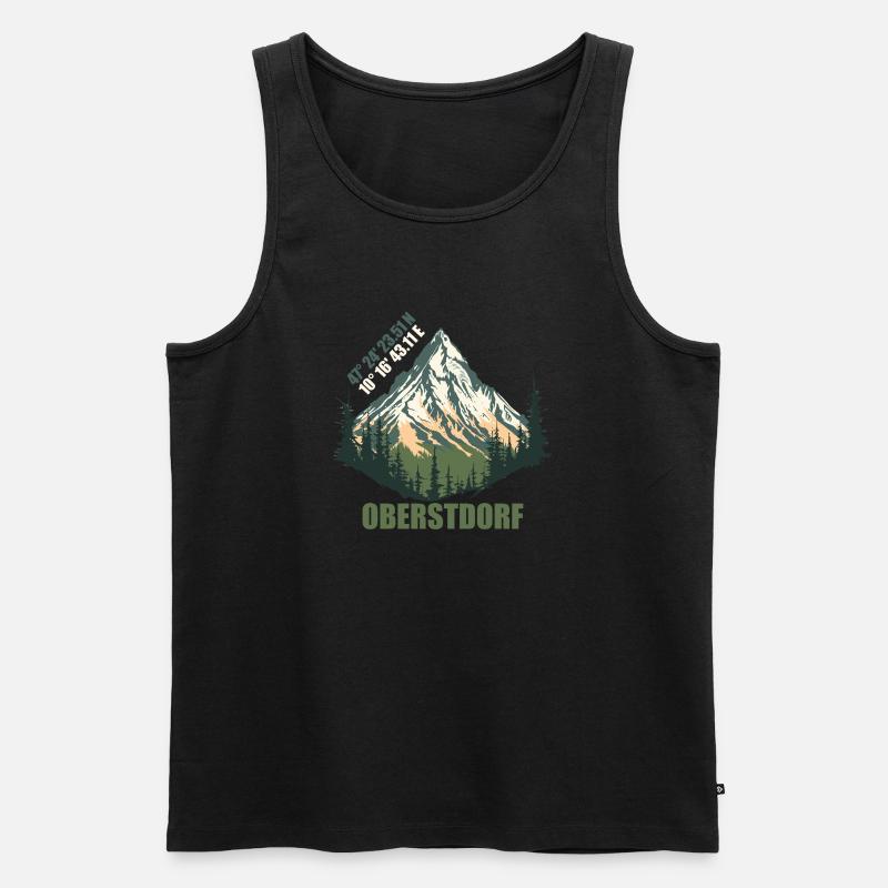Oberstdorf - Männer Premium Bio Tank Top - Schwarz