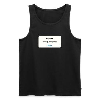 C’est parti ! T-shirt - Cadeau parfait pour les joueurs - Débardeur bio Premium Homme - noir - Devant - AI Model Male 178 light (178cm)