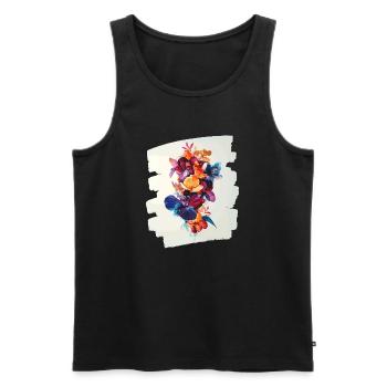 Frühling Frühlingsanfang Blume Blumen - Männer Premium Bio Tank Top - Schwarz - Vorne - AI Model Male 178 light (178cm)