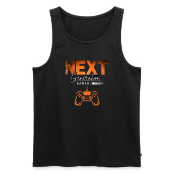 Next Generation Gamer Tee - Men's Premium Organic Tank Top - black - Front - AI Model Male 178 light (178cm)