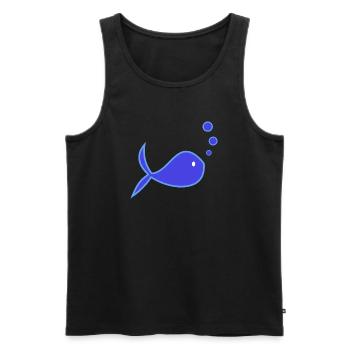 FISH. SARDINE. APRIL FOOL. SEA. OCEAN - Men's Premium Organic Tank Top - black - Front - Michal (187cm)