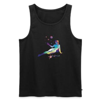 Cosmic Dreams Silhouette - Men's Premium Organic Tank Top - black - Front - Michal (187cm)