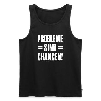 Problems Are Opportunities Founders Entrepreneurs Startup - Men's Premium Organic Tank Top - black - Front - AI Model Male 178 light (178cm)