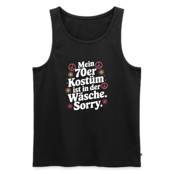 70s Costume Is In The Lingerie 70s Party 70s - Men's Premium Organic Tank Top - black - Front - Michal (187cm)