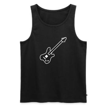 E-Gitarre Gitrarre Musik Rock - Männer Premium Bio Tank Top - Schwarz - Vorne - AI Model Male 178 light (178cm)