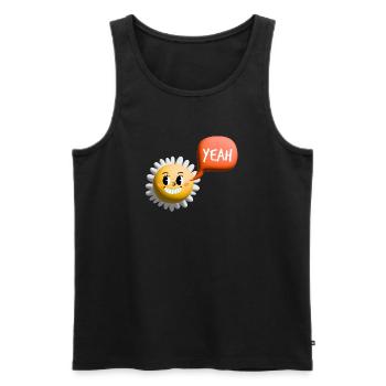 sonne yeah 3d - Männer Premium Bio Tank Top - Schwarz - Vorne - AI Model Male 178 light (178cm)
