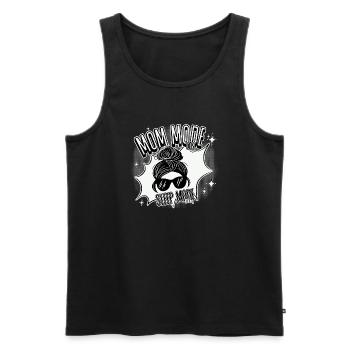 Mom Mode On – Sleep Mode Off - Männer Premium Bio Tank Top - Schwarz - Vorne - AI Model Male 178 light (178cm)