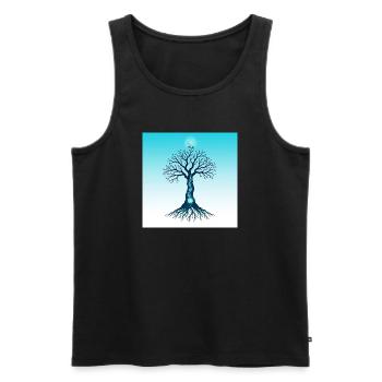 Spiritual Tree - Débardeur bio Premium Homme - noir - Devant - Michal (187cm)