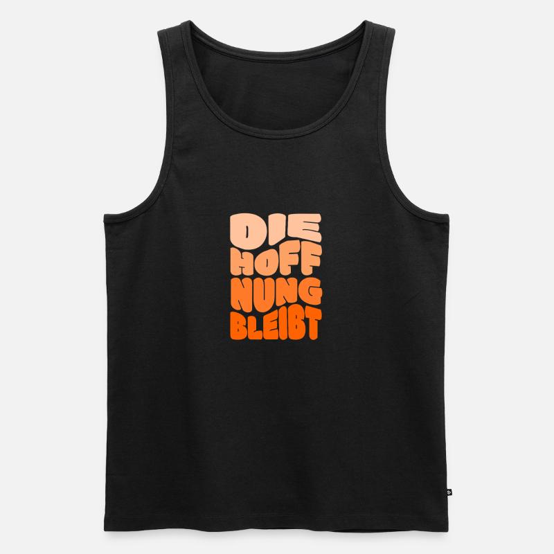 Christlich Die Hoffnung Bleibt Botschaft - Männer Premium Bio Tank Top - Schwarz