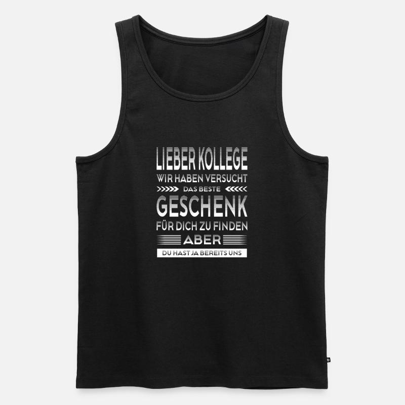 Kollege Abschied Geschenke Abschiedsgeschenk - Männer Premium Bio Tank Top - Schwarz