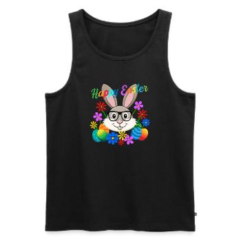 Frohe Ostern Osterhase - Männer Premium Bio Tank Top - Schwarz - Vorne - AI Model Male 178 light (178cm)