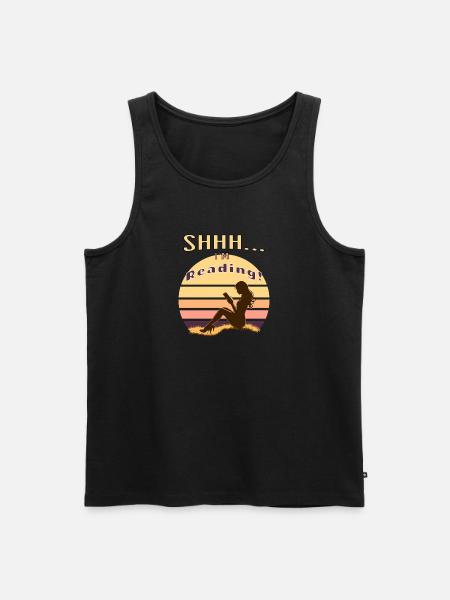 Lost in a Book – Shhh... I'm Reading - Men's Premium Organic Tank Top - black
