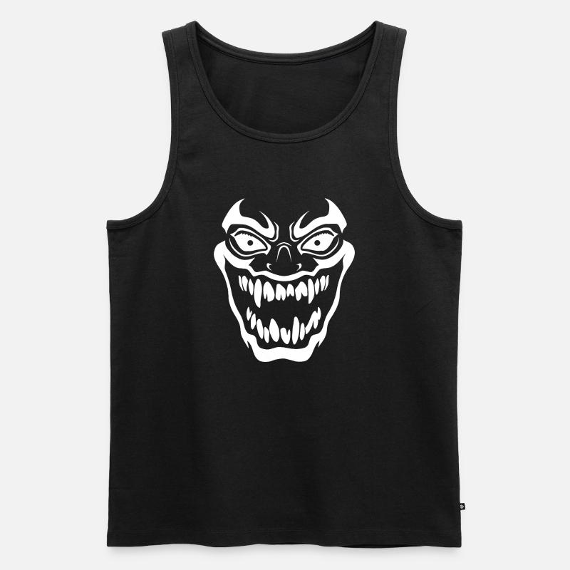 Bold Horror Maske - Männer Premium Bio Tank Top - Schwarz