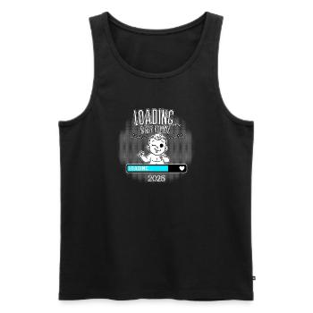 Loading Baby kommt 2026 Schwangerschaft - Männer Premium Bio Tank Top - Schwarz - Vorne - Michal (187cm)